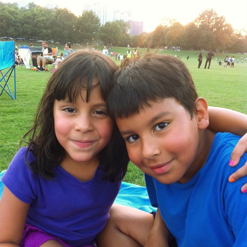 Siblings-hugging